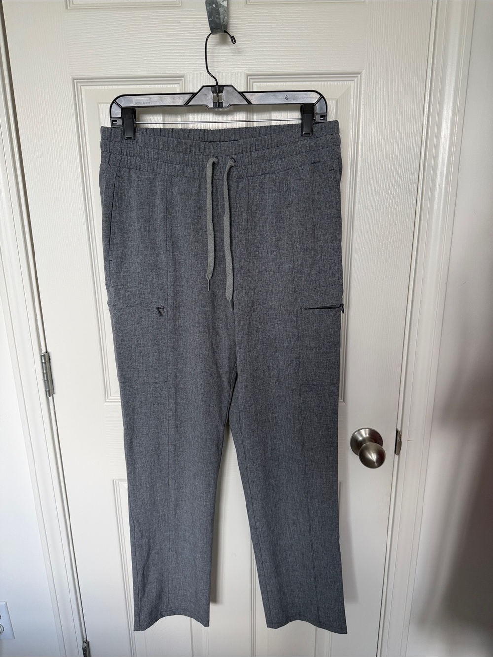 Womens Gray Drawstring Casual Pants